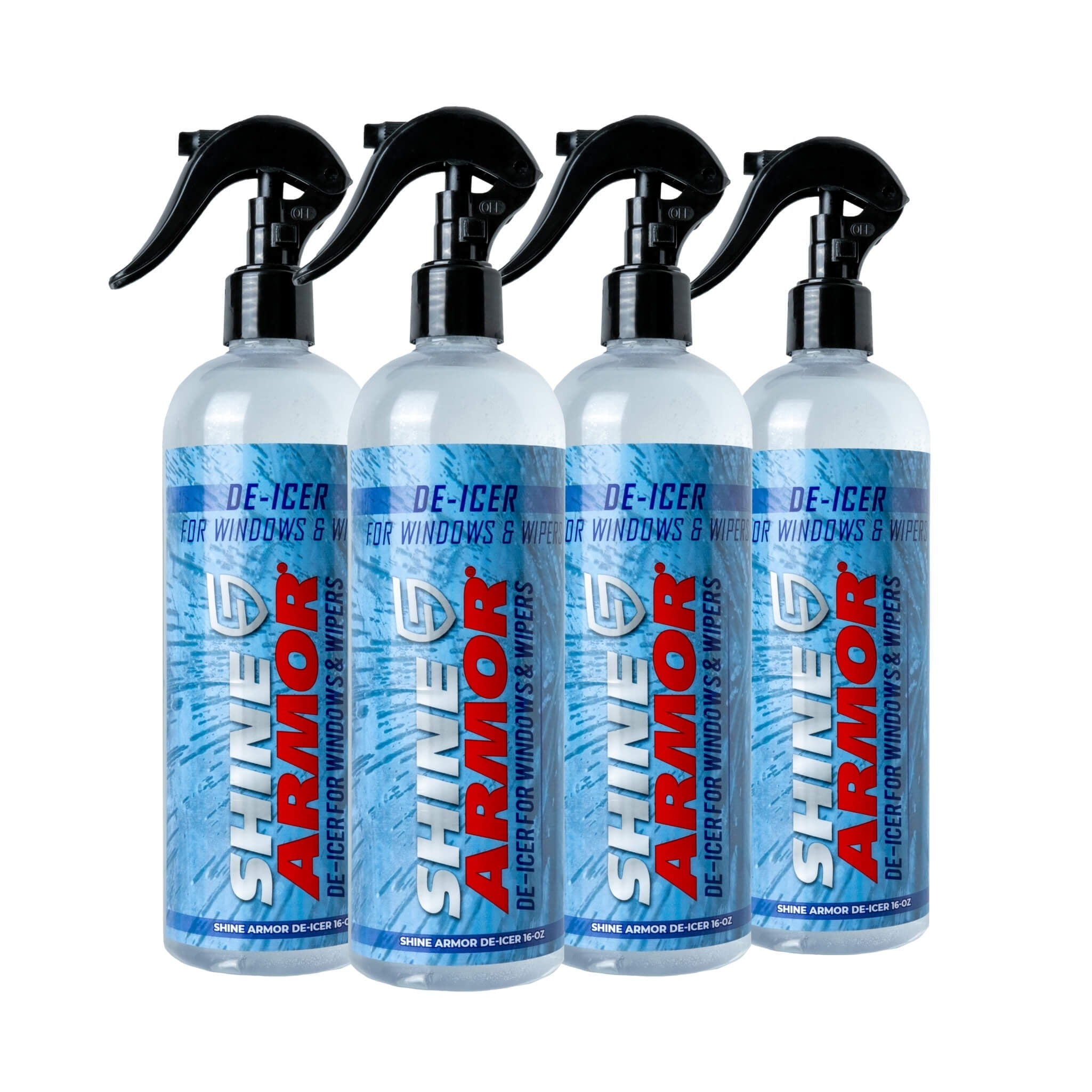 SHINE ARMOR Deicer Spray for Car Windshield Windows Wipers and Mirrors  Quickly and Easily Melts Ice Frost and Snow with Minimal Scraping Improve